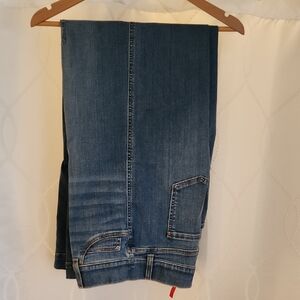 SPANX Seamed Front Wide Leg Vintage Indigo Pull-on Jeans Large Tall